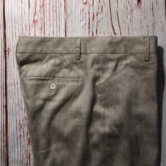 Gap Perfect Trouser Linen Blend Beige Pants Sz 6 Long - Picture 4 of 10